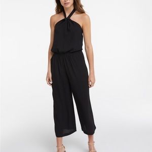 Halter Neck Jumpsuit Black Medium